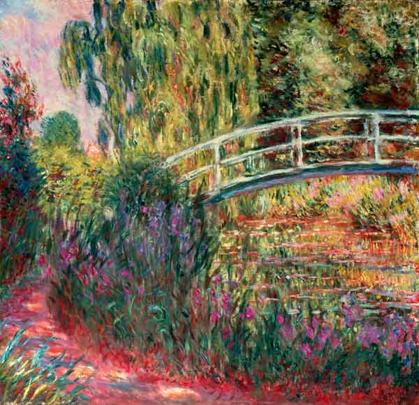 Puente Japonés en el Jardín de Giverny de Claude Monet