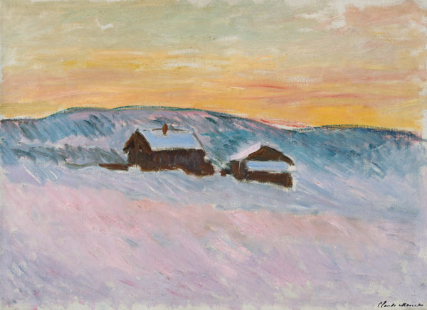 Norwegian Landscape, Blue Houses de Claude Monet
