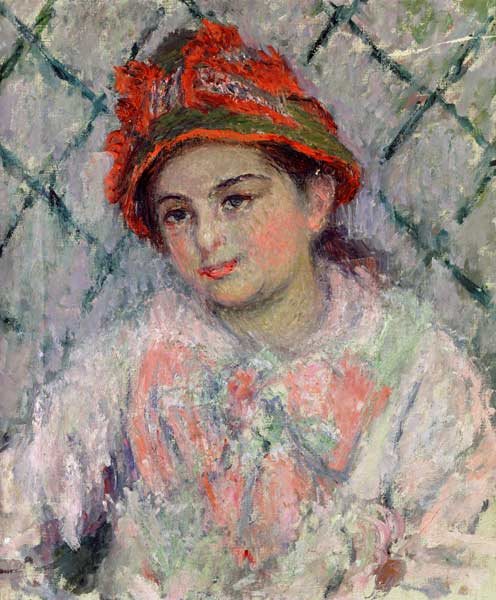 Portrait of Blanche Hoschede (1864-1947) as a Young Girl de Claude Monet