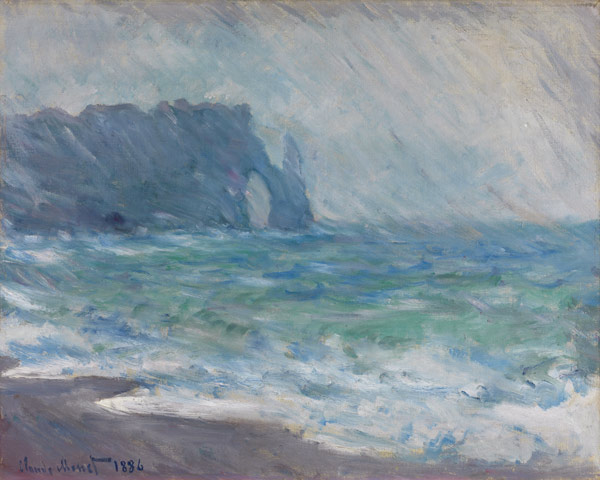 Rain in Étretat de Claude Monet