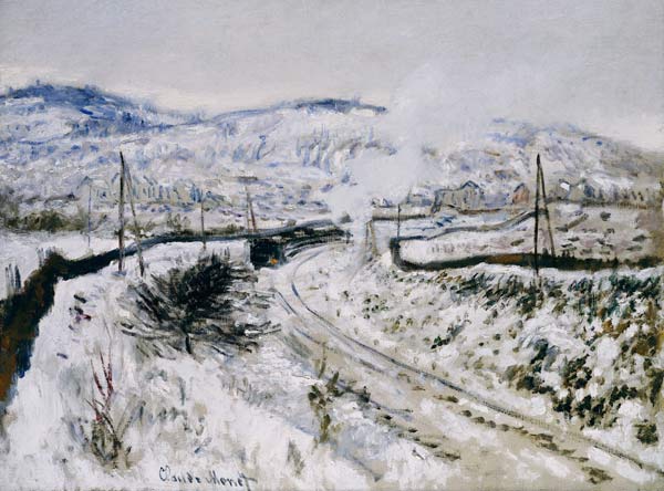 Train in the Snow at Argenteuil de Claude Monet