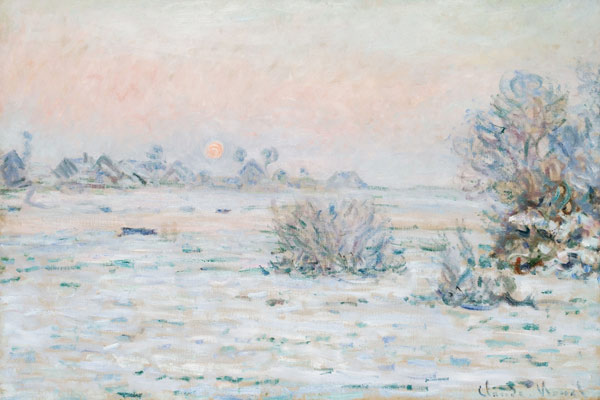 Winter Sun at Lavacourt de Claude Monet