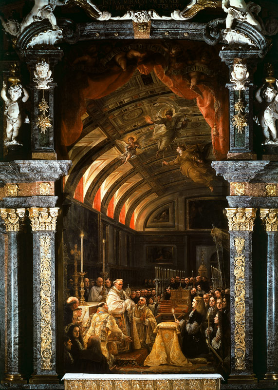 Holy Communion of Charles II (1661-1700) and his Court de Claudio Coello