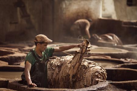 Worker in Fes, Morocco