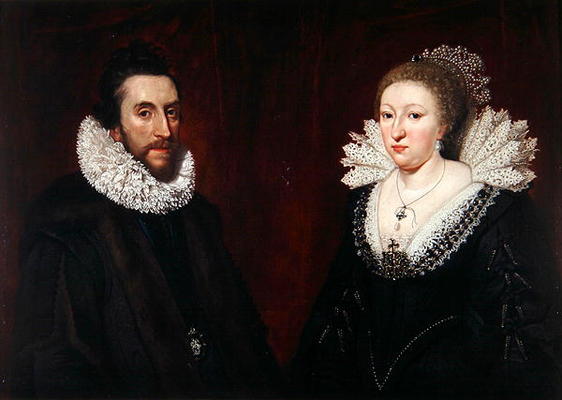 Double Portrait of Thomas Howard, 14th 'Collector' Earl of Arundel, and his wife Aletheia Talbot, 16 de Daniel Mytens