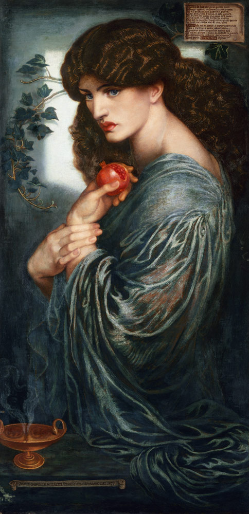 Proserpina. - Dante Gabriel Rossetti en reproducción impresa o copia al  óleo sobre lienzo.