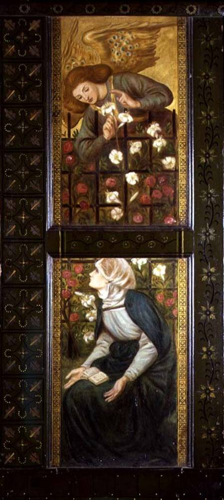 The Annunciation, panels of the pulpit de Dante Gabriel Rossetti