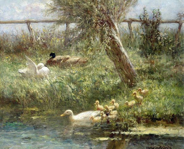 Ducks and ducklings de David Adolph Constant Artz