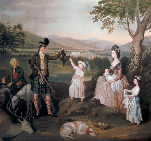John, the 4th Duke of Atholl and his family de David Allan