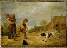 Farmboy with dog