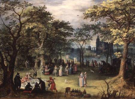 Landscape with `fete galante' de Denys van Alsloot