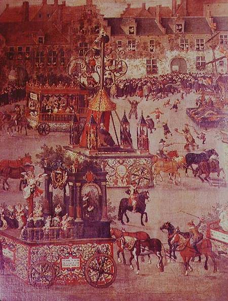 The Ommeganck in Brussels on 31st May 1615: detail of the Triumph of Isabella of Spain (1566-1633) 1 de Denys van Alsloot