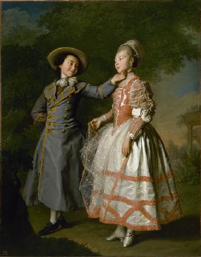 Portrait of Ekaterina Khrushchova and Countess Ekaterina Khovanskaya