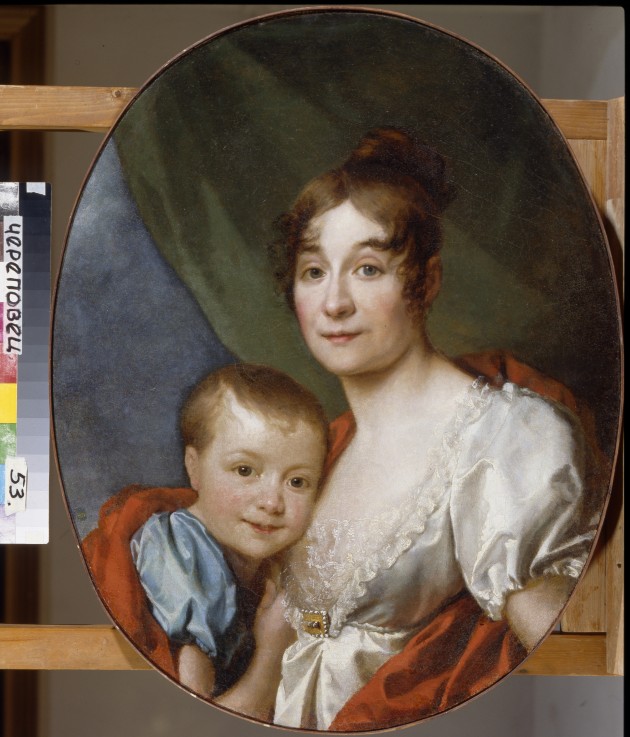 Portrait of Countess Ekaterina Alexandrovna Shakhovskaya (1777-1846) with Daughter de Dimitrij Grigorjewitsch Lewizkij