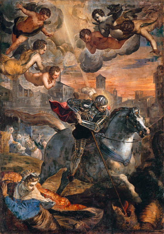 D.Tintoretto / St.George Kills Dragon de Domenico Tintoretto