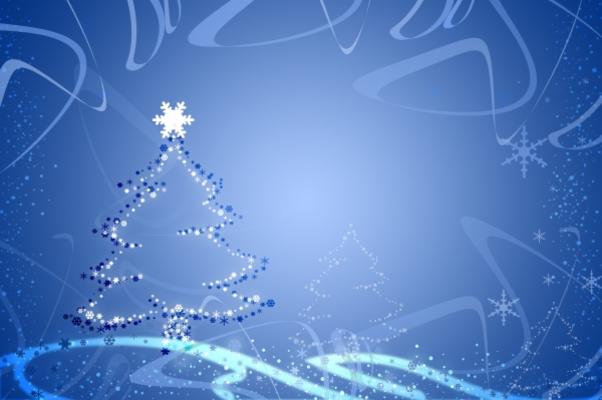 blaue illustration zu weihnachten de Doreen Salcher