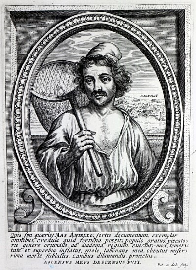 Masaniello; engraved by Petrus de Iode de Dutch School
