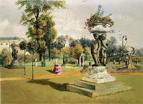 The Terrace Garden, Woburn Abbey (chromolitho)