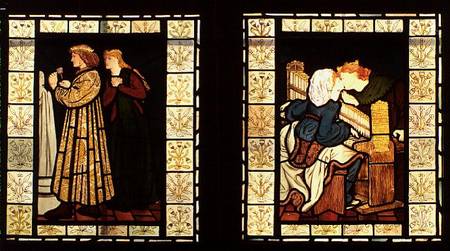 Honeymoon of King Rene of Anjou, by Burne-Jones and Dante G. Rossetti de E. Rossetti