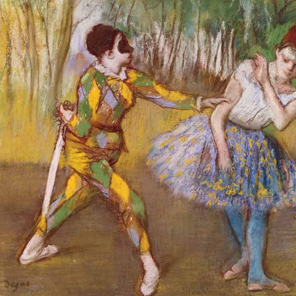 Harlequin and Columbine de Edgar Degas