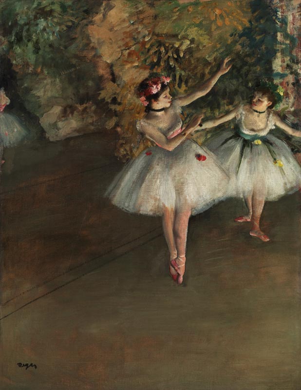 Two Dancers on a Stage de Edgar Degas