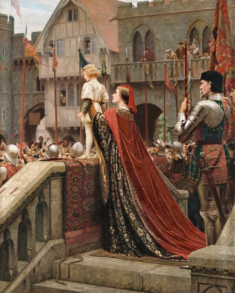 A Little Prince Likely In Time To Bless A Royal Throne de Edmund Blair Leighton