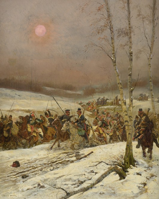 Cossacks Attacking a squadron of the Guards of Honour de Edouard Detaille