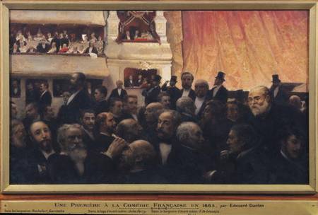 First Night at the Comedie Francaise in 1885 de Edouard-Joseph Dantan