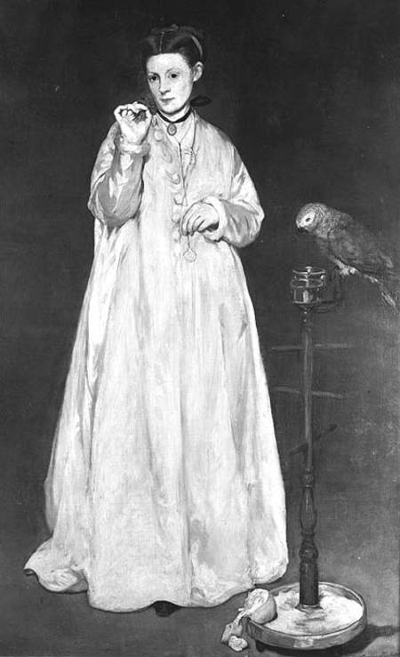 Woman with a Parrot de Edouard Manet