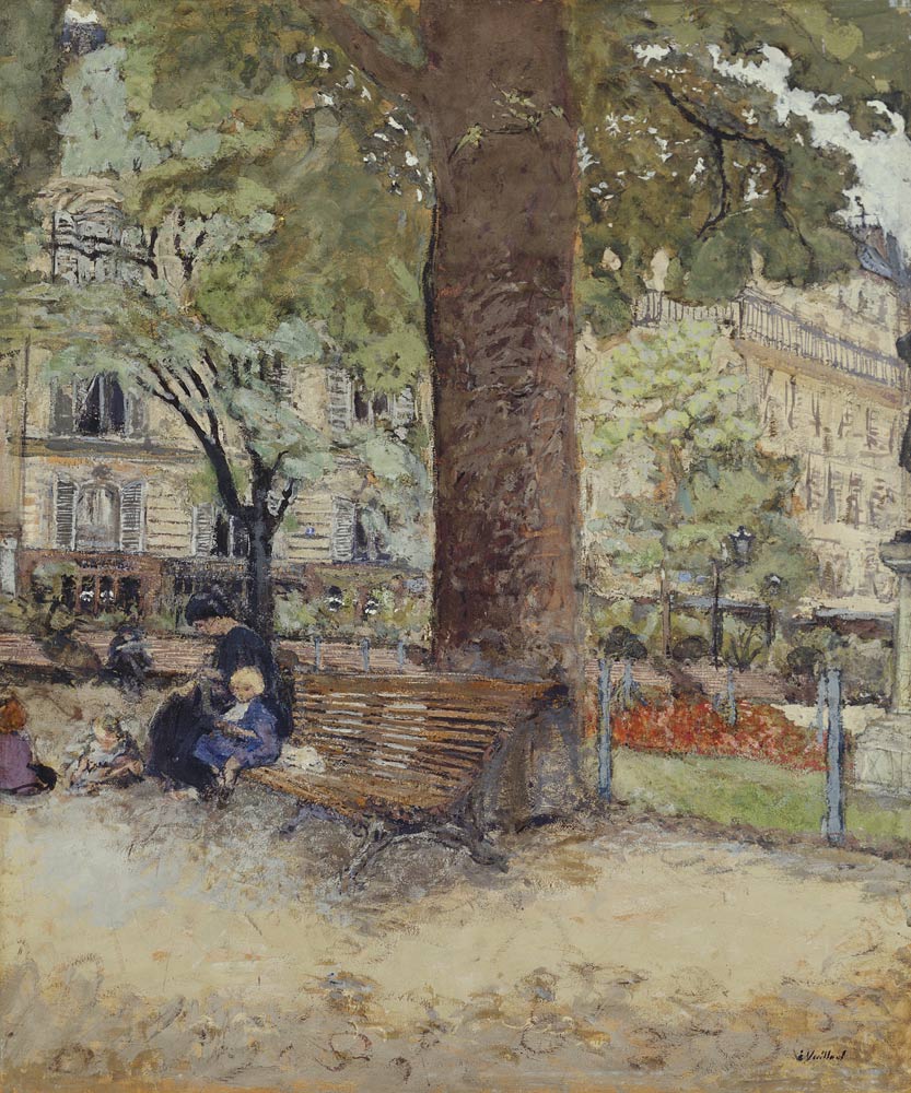 The Square at Vintimille, c.1925 (tempera on paper)  de Edouard Vuillard