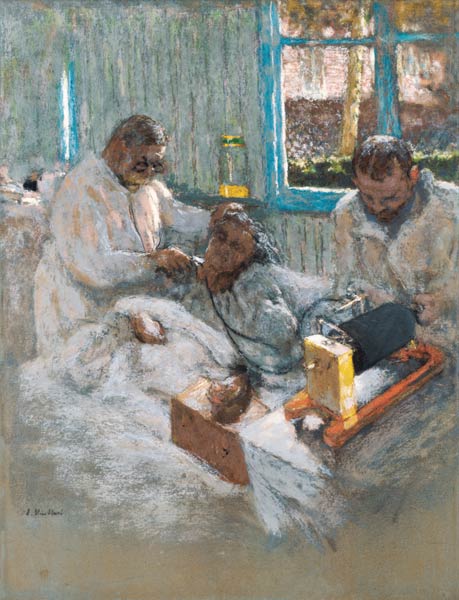The Cardiologist Henri Vaquez (1860-1936) and his Assistant, Doctor Parvu, at la Pitie, c.1918-21 (p de Edouard Vuillard