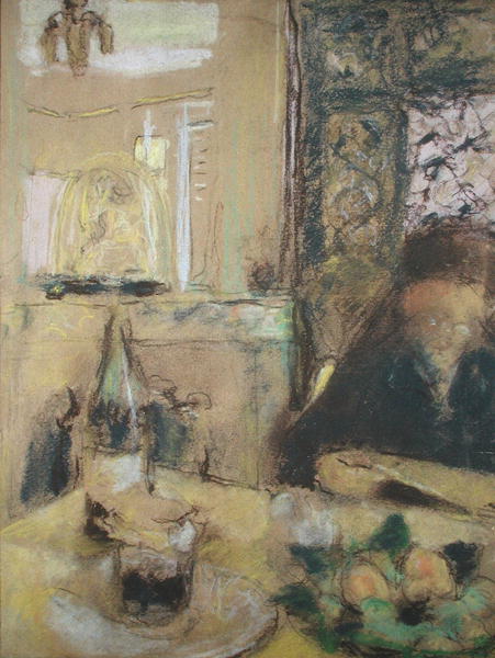 The Mother of the Artist Reading (pastel)  de Edouard Vuillard
