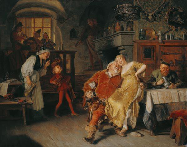 Falstaff in the tavern to the wild pig head (from