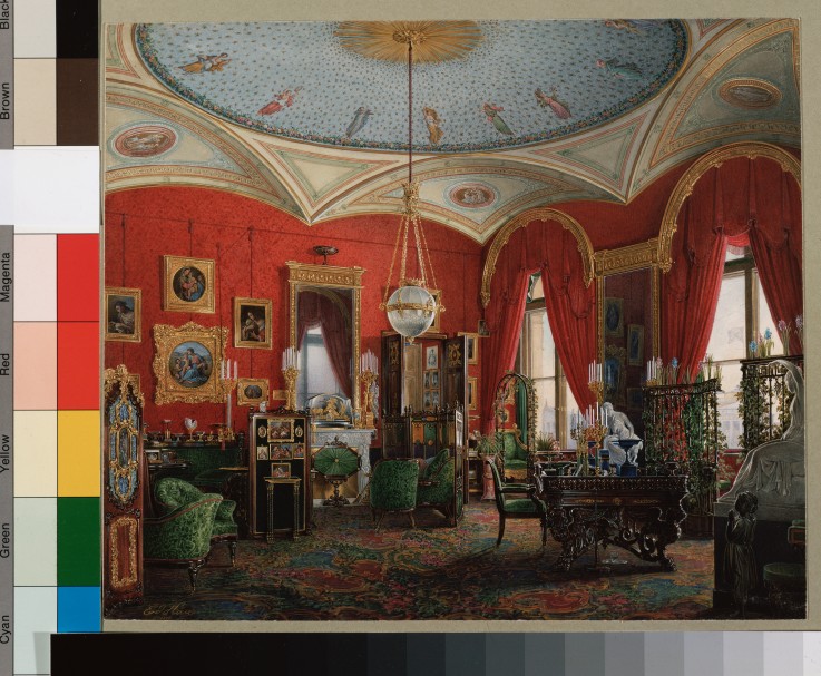 The study of Empress Maria Alexandrovna in the Winter palast de Eduard Hau