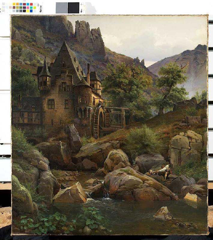 Landschaft mit Mühle im Morgenbachtal de Eduard Wilhelm Pose