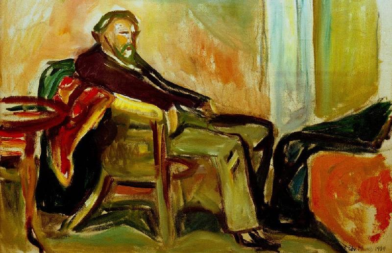 Munch, Self portrait influenza de Edvard Munch