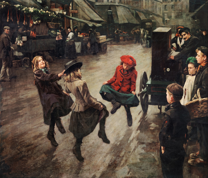 London Street Children, 1904 (oil on canvas) de Edward R. King