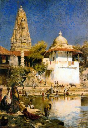 Banganga Tank and Walkeshwar Temple at Bombay