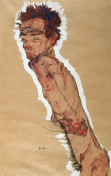 Self Portrait Nude de Egon Schiele