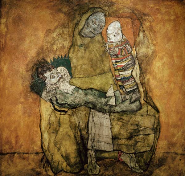 Mother and two children de Egon Schiele