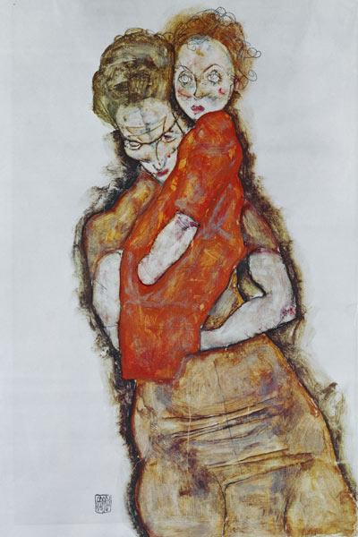 Mutter mit Kind de Egon Schiele
