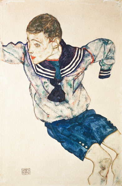 Boy in sailor suit de Egon Schiele