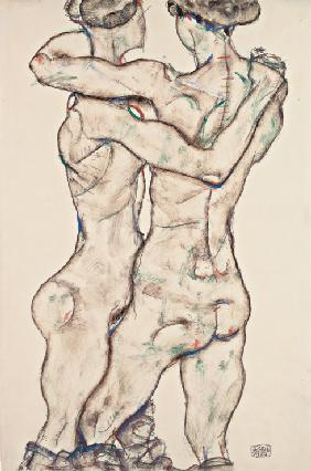 Naked Girls Embracing