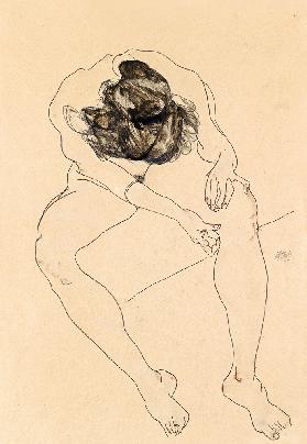 Seated female nude