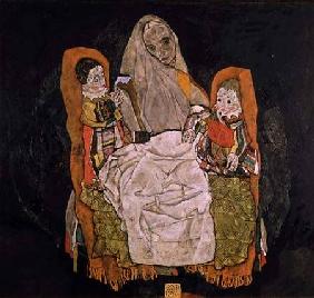 Mother with two children