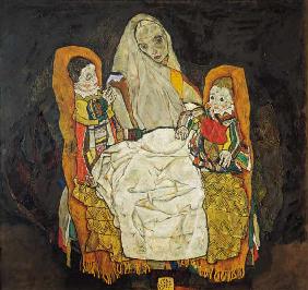 Mother with two children