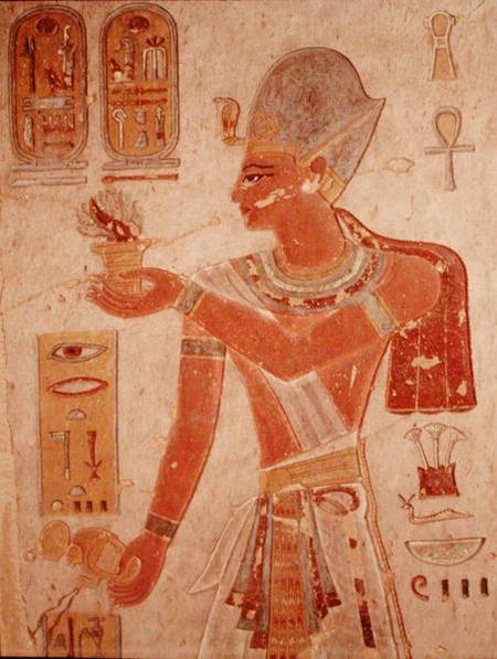 Ramesses III (c.1184-1153 BC) in battle dress, from the Tomb of Ramesses III, New Kingdom de Egyptian