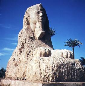 Alabaster Sphinx, New Kingdom, probably from the reign of Amenhotep II