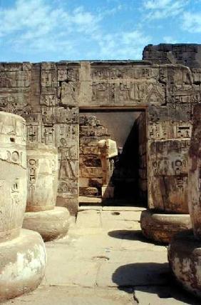 Statue of Ramesses in a chapel leading from the Hypostyle Hall of the Mortuary Temple of Ramesses II