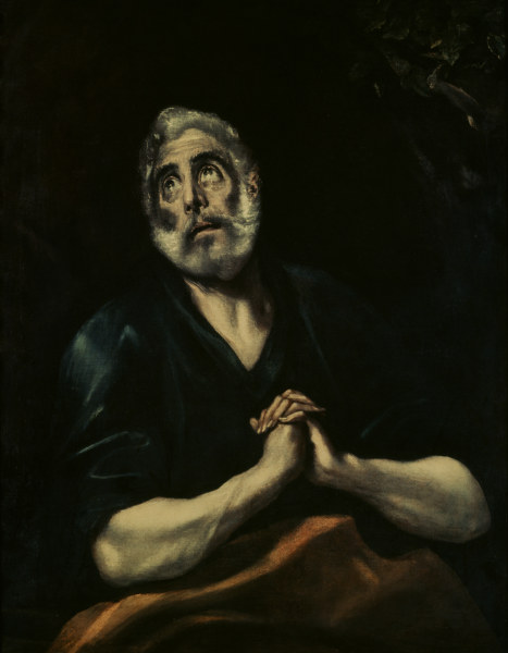 Repentant Peter de (Dominikos Theotokopulos) El Greco